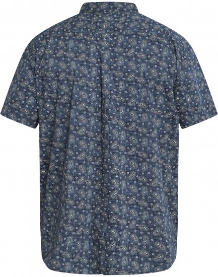 North Latitude 61112 All-Over Print Stretchskjorta Marinblå - Skjortor - Stora skjortor - 2XL-8XL