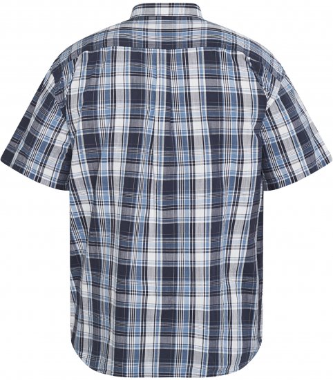 North Latitude 61115 Extra Lång Rutig Skjorta Marinblå - Skjortor - Stora skjortor - 2XL-8XL