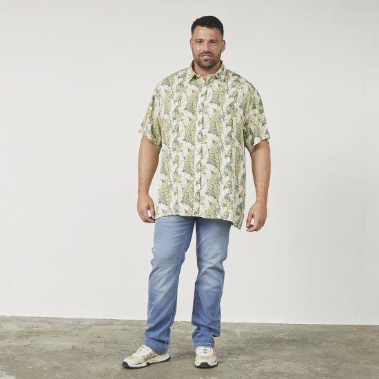 North Latitude 61310 All-Over Print Viskosskjorta Olivgrön - Skjortor - Stora skjortor - 2XL-8XL