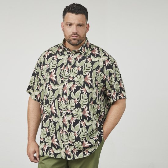 North Latitude 61357 All-Over Print Viskosskjorta Svart - Skjortor - Stora skjortor - 2XL-8XL