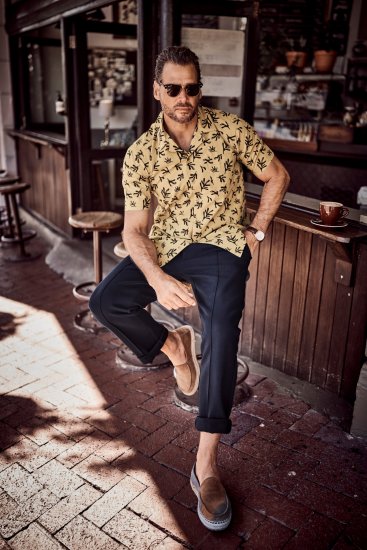 JP1880 Boxy Cuba Short Sleeve Shirt Camel - Skjortor - Stora skjortor - 2XL-8XL
