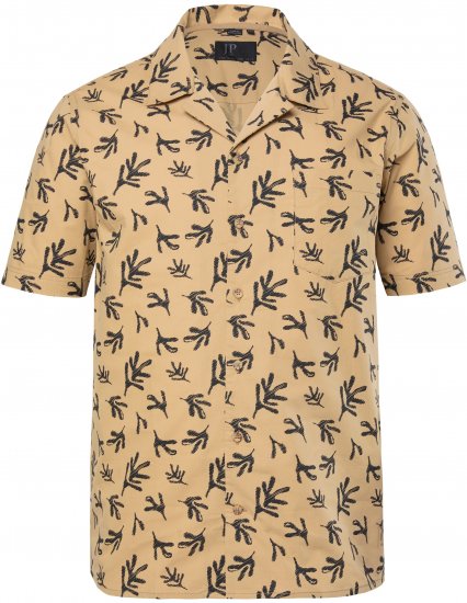JP1880 Boxy Cuba Short Sleeve Shirt Camel - Skjortor - Stora skjortor - 2XL-8XL