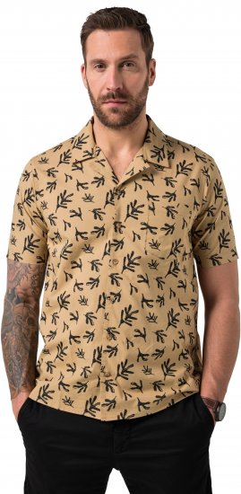 JP1880 Boxy Cuba Short Sleeve Shirt Camel - Skjortor - Stora skjortor - 2XL-8XL