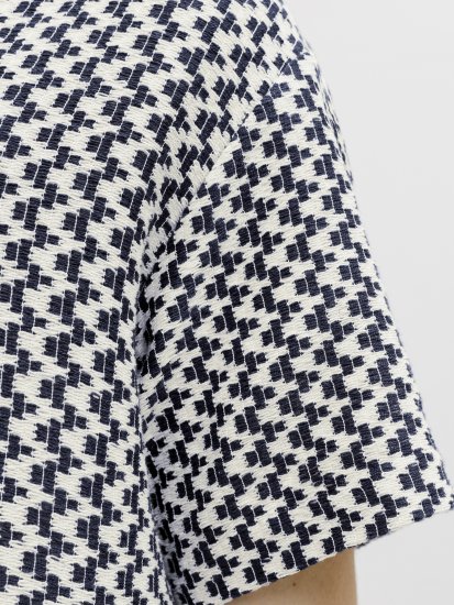 Jack & Jones Montauk Crochet Short Sleeve Shirt Navy - Skjortor - Stora skjortor - 2XL-8XL
