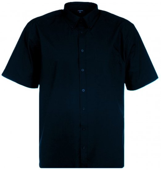 Espionage SH149 Plain Short Sleeve Shirt Navy - Kortärmade skjortor - Kortärmade Skjortor Stora Storlekar