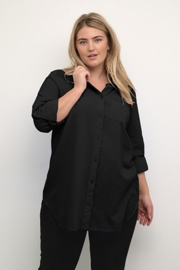 Kaffe Curve Nana Skjorttunika Djupsvart - Blusar & tunikor - 