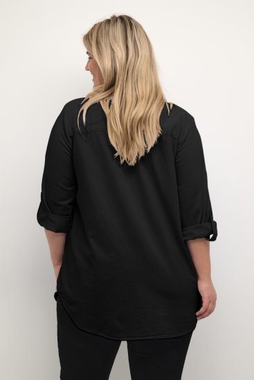 Kaffe Curve Nana Skjorttunika Djupsvart - Blusar & tunikor - 