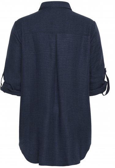Kaffe Curve Ellie Shirt Tunic Moon Indigo Blue - Tunikor - 