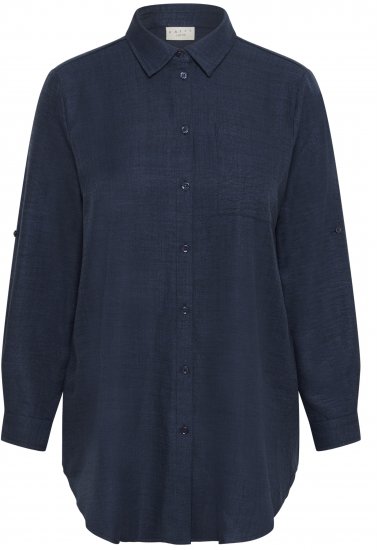 Kaffe Curve Ellie Shirt Tunic Moon Indigo Blue - Tunikor - 