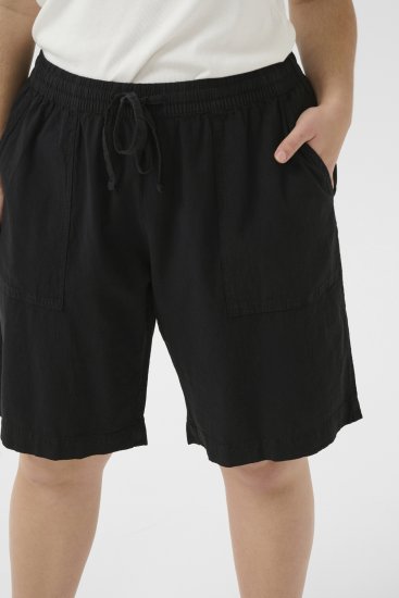 Kaffe Curve Nana Liah Shorts Svart - Jeans & Byxor i Stora Storlekar – Plus Size - 