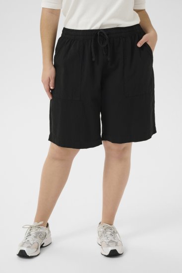 Kaffe Curve Nana Liah Shorts Svart - Jeans & Byxor i Stora Storlekar – Plus Size - 