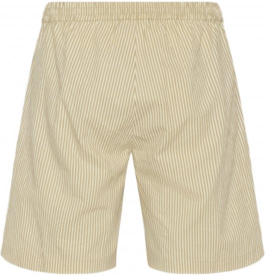 Kaffe Curve Nana Randiga shorts Chincilla/Vit randig - Jeans & Byxor i Stora Storlekar – Plus Size - 