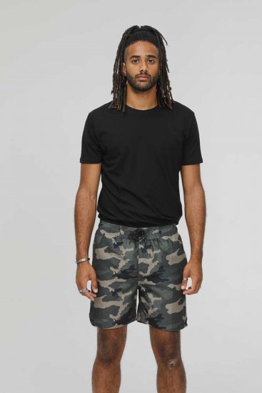 D555 Kody Camo Printed Swimshorts Khaki - Badshorts - Badshorts för herrar i stora storlekar