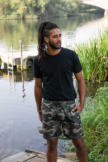 D555 Kody Camo Printed Swimshorts Khaki - Badshorts - Badshorts för herrar i stora storlekar