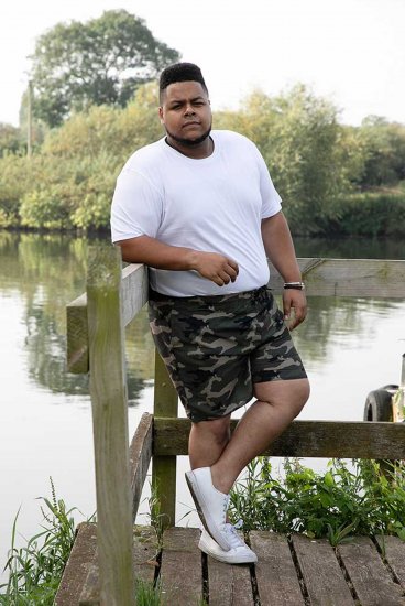 D555 Kody Camo Printed Swimshorts Khaki - Badshorts - Badshorts för herrar i stora storlekar