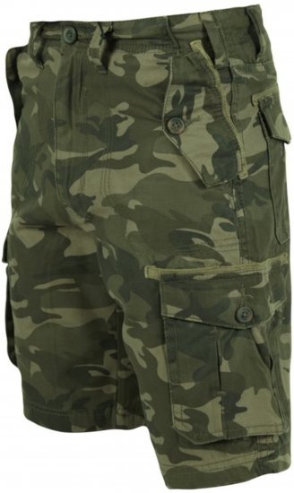 D555 Camaro Camo Printed Cargo Shorts Khaki - Shorts - Stora shorts W40-W60