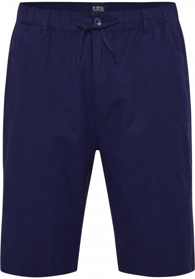 North Latitude 51137 Linen Elastic Waist Shorts Navy - Shorts - Stora shorts W40-W60