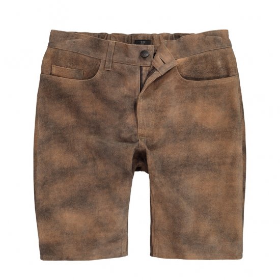 JP1880 Shorts Leather Traditional Cowhide Brown - Shorts - Stora shorts W40-W60