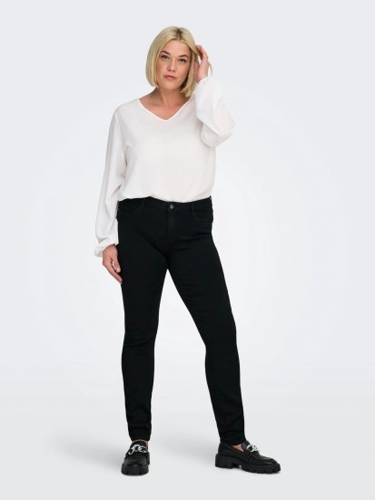 Only Carmakoma Thunder Life Skinny Fit Jeans Black - Skinny fit - 