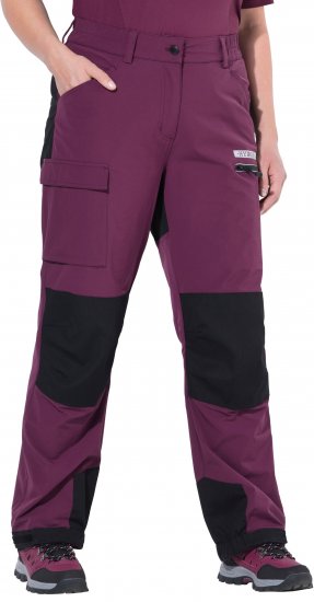 Ulla Popken HYPRAR Multifunctional Durable Inset Trekking Pants Dark Cherry Dark Cherry - Jeans & Byxor i Stora Storlekar – Plus Size - 