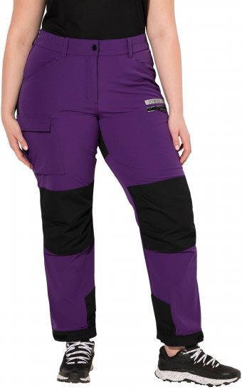 Ulla Popken HYPRAR Multifunctional Durable Inset Trekking Pants Plum - Jeans & Byxor i Stora Storlekar – Plus Size - 