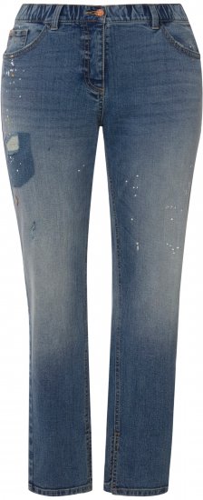 Ulla Popken Sequined Velvet Comfort Waist Pants Grey - Jeans & Byxor i Stora Storlekar – Plus Size - 