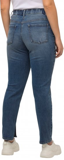 Ulla Popken Distressed Stretch Fit Boyfriend Jeans Blue Denim - Jeans & Byxor i Stora Storlekar – Plus Size - 