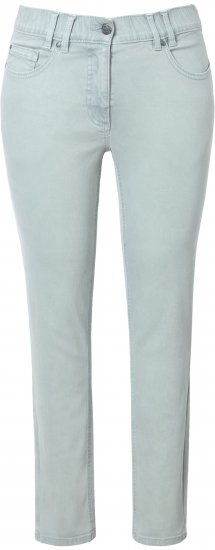 Ulla Popken Slim Leg Light Wash Jeans Light Moss Light Moss Green - Jeans & Byxor i Stora Storlekar – Plus Size - 