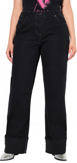 Ulla Popken Flared Leg Jeans Black - Jeans & Byxor i Stora Storlekar – Plus Size - 