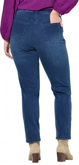 Ulla Popken Splatter Painted Jeans Blue - Jeans & Byxor i Stora Storlekar – Plus Size - 