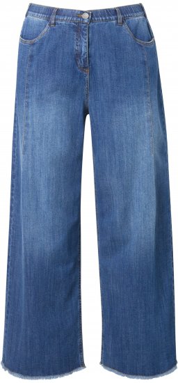 Ulla Popken Extra Wide Leg Stretch Fit Jeans Denim Blue - Jeans & Byxor i Stora Storlekar – Plus Size - 