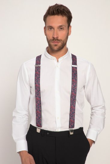 JP1880 Suspenders with Adjustable Length Burgundy Red - Accessoarer - 