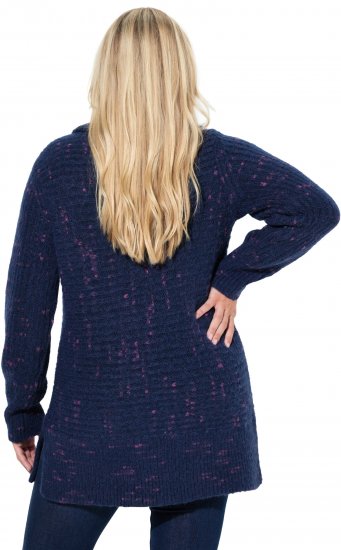 Ulla Popken Space Yarn Oversized Turtleneck Sweater Blue - Collegetröjor & hoodies - 