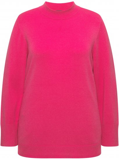 Ulla Popken Long Sleeves Mock Turtleneck Sweater Red Pink - Collegetröjor & hoodies - 