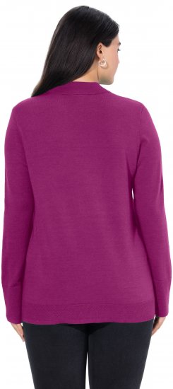 Ulla Popken Long Sleeves Mock Turtleneck Sweater Berry - Collegetröjor & hoodies - 