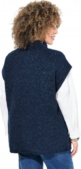 Ulla Popken Cap Sleeve Turtleneck Sweater Blue - Collegetröjor & hoodies - 