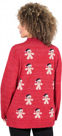Ulla Popken Gingerbread Men Sweater Salsa Red - Collegetröjor & hoodies - 