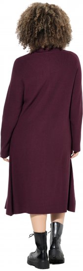 Ulla Popken Long Turtleneck Duster Sweater Plum - Collegetröjor & hoodies - 