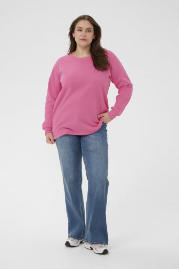 Kaffe Curve Sus Sweatshirt Pink Power - Collegetröjor - 