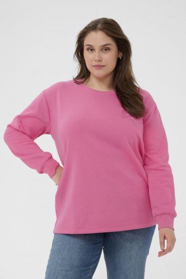 Kaffe Curve Sus Sweatshirt Pink Power - Collegetröjor - 