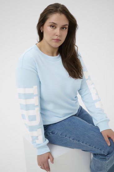 Kaffe Curve Mila Sweatshirt Nantucket Breeze Blue - Collegetröjor - 