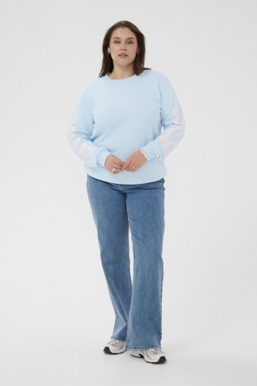 Kaffe Curve Mila Sweatshirt Nantucket Breeze Blue - Collegetröjor - 