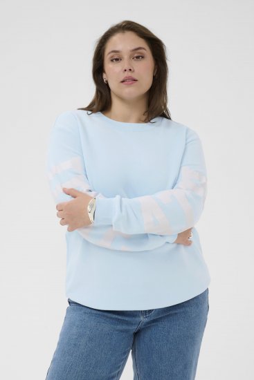 Kaffe Curve Mila Sweatshirt Nantucket Breeze Blue - Collegetröjor - 