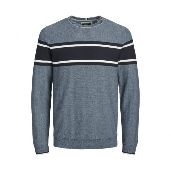 Jack & Jones Logan Spring Knitted Pullover Turquoise - Tröjor & Hoodies - Stora hoodies & tröjor - 2XL-14XL
