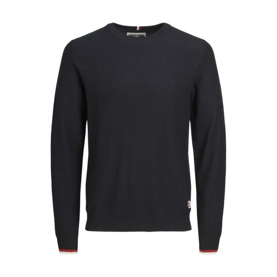 Jack & Jones Logan Spring Knitted Pullover Navy - Tröjor & Hoodies - Stora hoodies & tröjor - 2XL-14XL