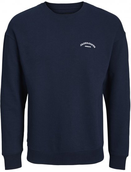 Jack & Jones College Logo Sweatshirt Navy - Tröjor & hoodies - Stora hoodies & tröjor - 2XL-14XL