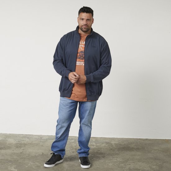 North Latitude 61140 Mjuk Sweatcardigan Marinblå - Tröjor & hoodies - Stora hoodies & tröjor - 2XL-14XL