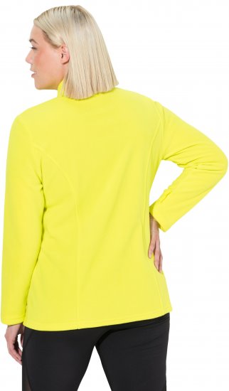 Ulla Popken Modular Fleece Zip Front Jacket Lime - Collegetröjor & hoodies - 
