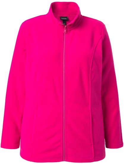 Ulla Popken Modular Fleece Zip Front Jacket Light Heather - Collegetröjor & hoodies - 