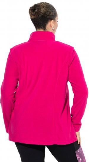 Ulla Popken Modular Fleece Zip Front Jacket Light Heather - Collegetröjor & hoodies - 